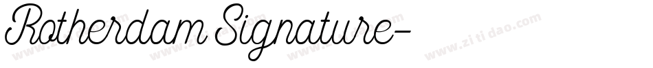 Rotherdam Signature字体转换
